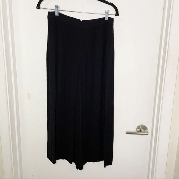 A.L.C. Womens high waisted Wide Leg ankle Pant rouser 2 black chic like new - Picture 2 of 12